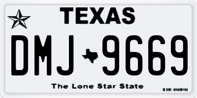 TX license plate DMJ9669