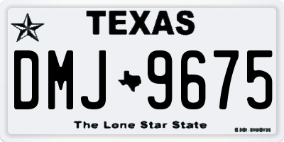 TX license plate DMJ9675