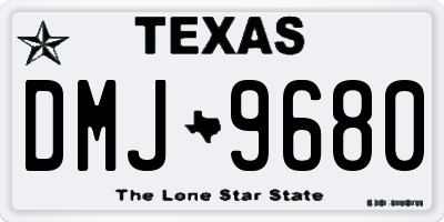 TX license plate DMJ9680