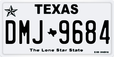 TX license plate DMJ9684