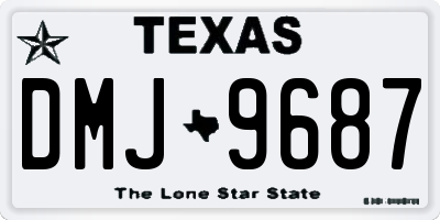 TX license plate DMJ9687