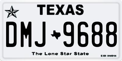 TX license plate DMJ9688