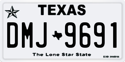 TX license plate DMJ9691