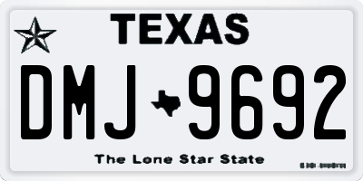 TX license plate DMJ9692