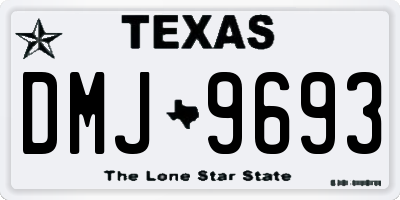 TX license plate DMJ9693