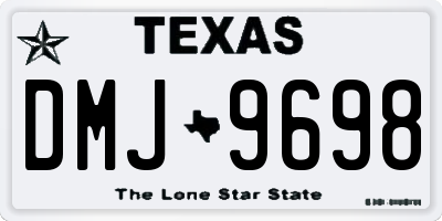 TX license plate DMJ9698