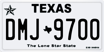 TX license plate DMJ9700