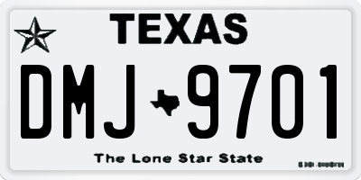 TX license plate DMJ9701