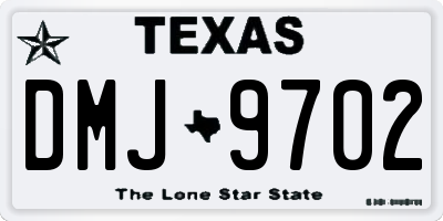 TX license plate DMJ9702
