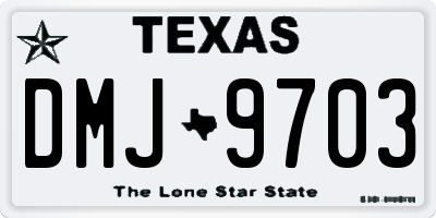 TX license plate DMJ9703
