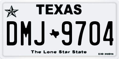 TX license plate DMJ9704