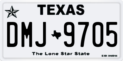 TX license plate DMJ9705