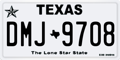 TX license plate DMJ9708