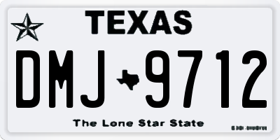 TX license plate DMJ9712