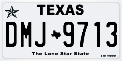 TX license plate DMJ9713