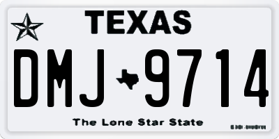 TX license plate DMJ9714