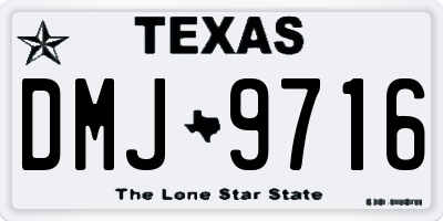 TX license plate DMJ9716