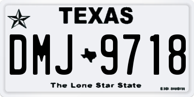 TX license plate DMJ9718