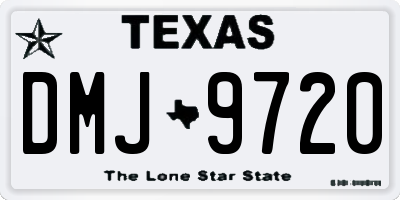 TX license plate DMJ9720