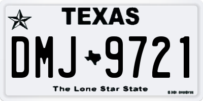 TX license plate DMJ9721