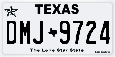 TX license plate DMJ9724