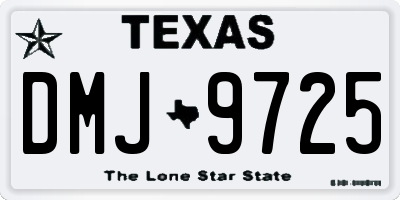 TX license plate DMJ9725