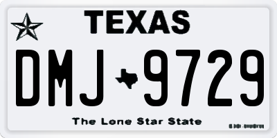 TX license plate DMJ9729