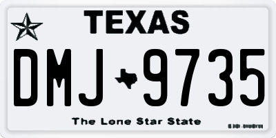 TX license plate DMJ9735