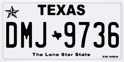 TX license plate DMJ9736