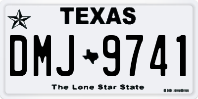 TX license plate DMJ9741