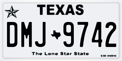 TX license plate DMJ9742