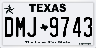 TX license plate DMJ9743