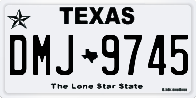 TX license plate DMJ9745