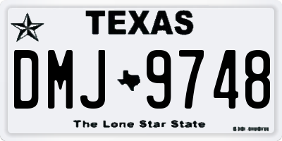 TX license plate DMJ9748