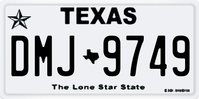 TX license plate DMJ9749