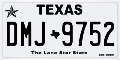 TX license plate DMJ9752