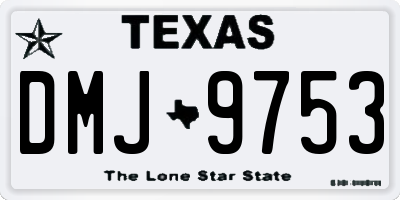 TX license plate DMJ9753