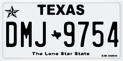 TX license plate DMJ9754
