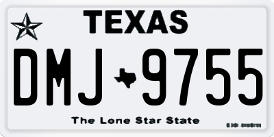 TX license plate DMJ9755