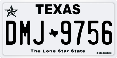 TX license plate DMJ9756
