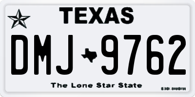 TX license plate DMJ9762