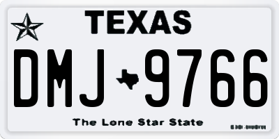 TX license plate DMJ9766