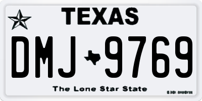 TX license plate DMJ9769
