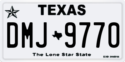 TX license plate DMJ9770