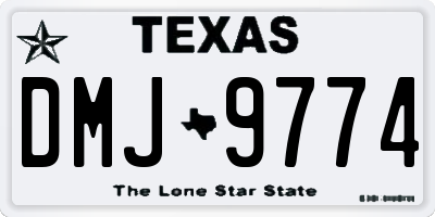 TX license plate DMJ9774