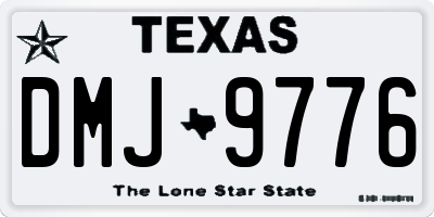 TX license plate DMJ9776