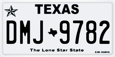 TX license plate DMJ9782