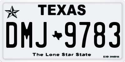 TX license plate DMJ9783