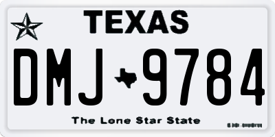 TX license plate DMJ9784