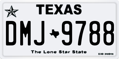 TX license plate DMJ9788